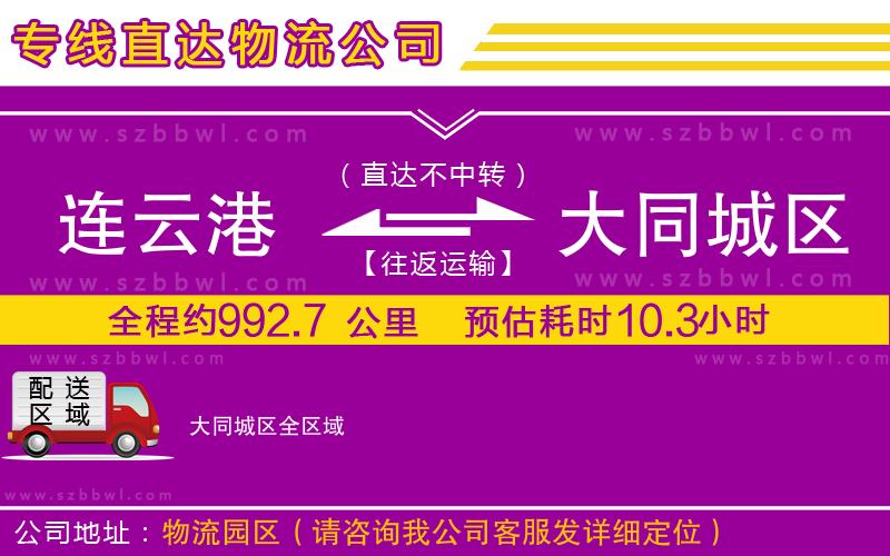 連云港到大同城區(qū)物流專線