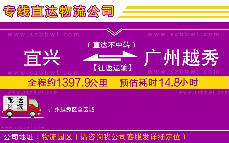 宜興到廣州越秀區(qū)貨運專線
