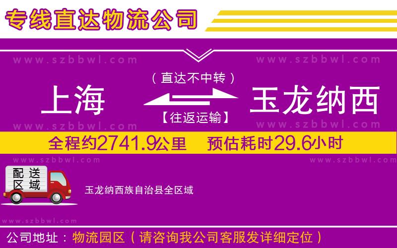 上海到玉龍納西族自治縣貨運(yùn)專線