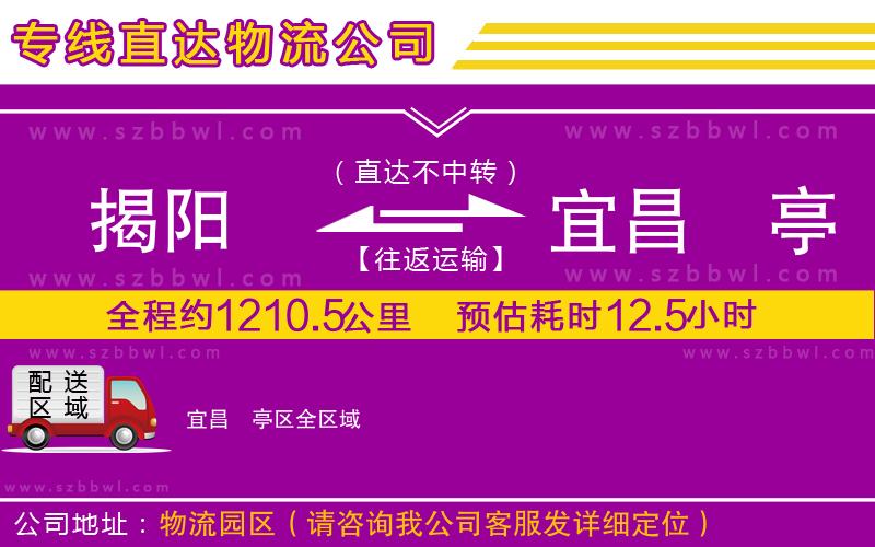 揭陽(yáng)到宜昌猇亭區(qū)物流公司