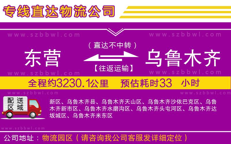 東營到烏魯木齊物流公司