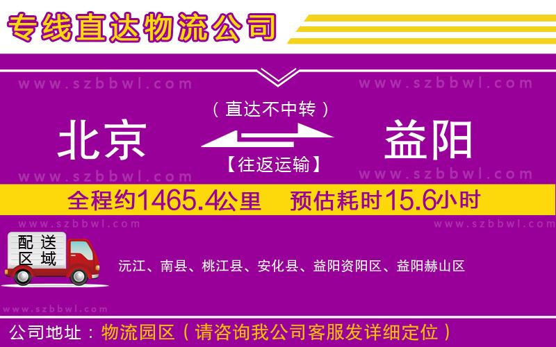 北京到益陽貨運專線