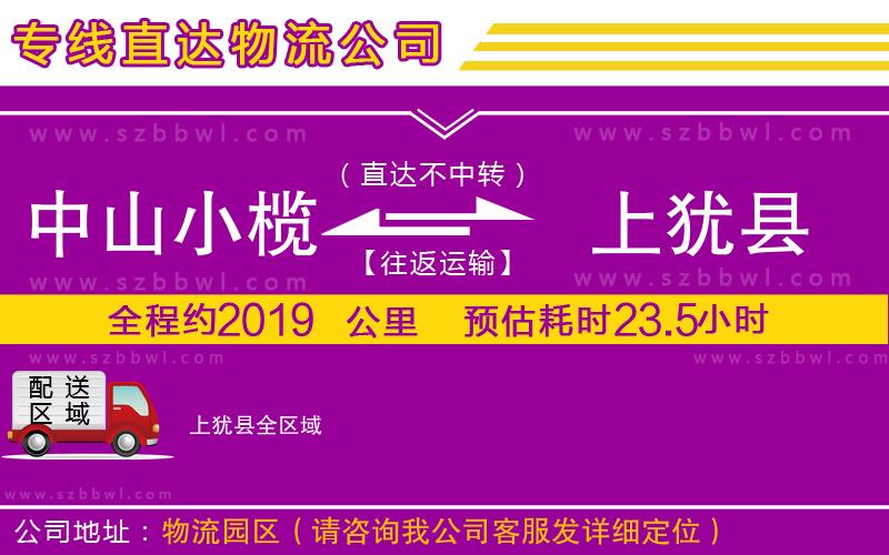 中山小欖到上猶縣物流專線