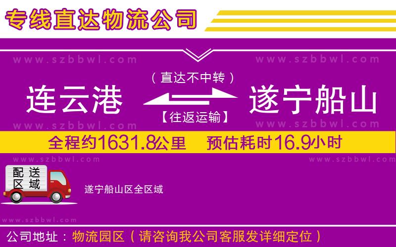 連云港到遂寧船山區(qū)貨運專線