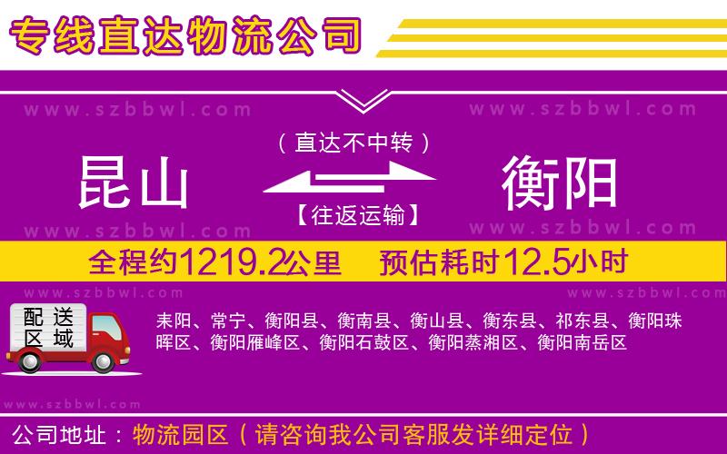 昆山到衡陽物流專線