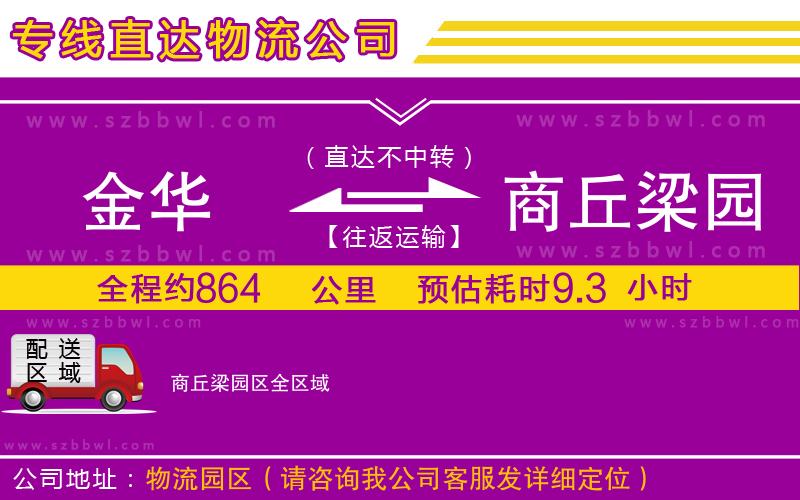 金華到商丘梁園區(qū)貨運(yùn)專線