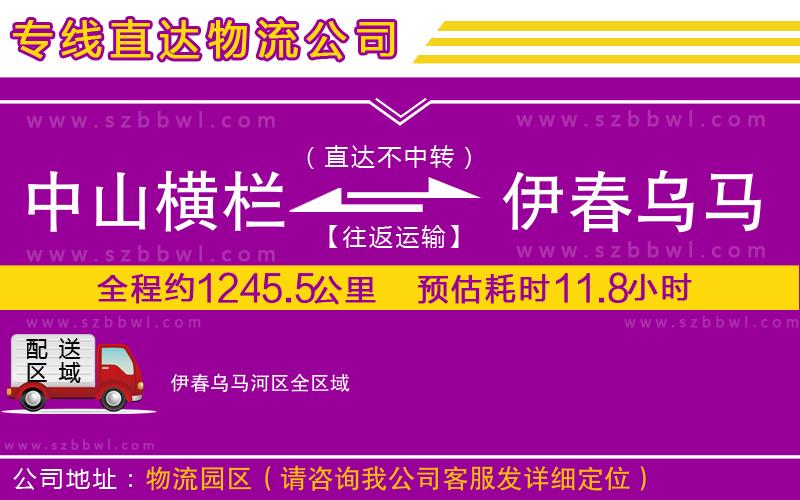 中山橫欄到伊春烏馬河區(qū)物流專線