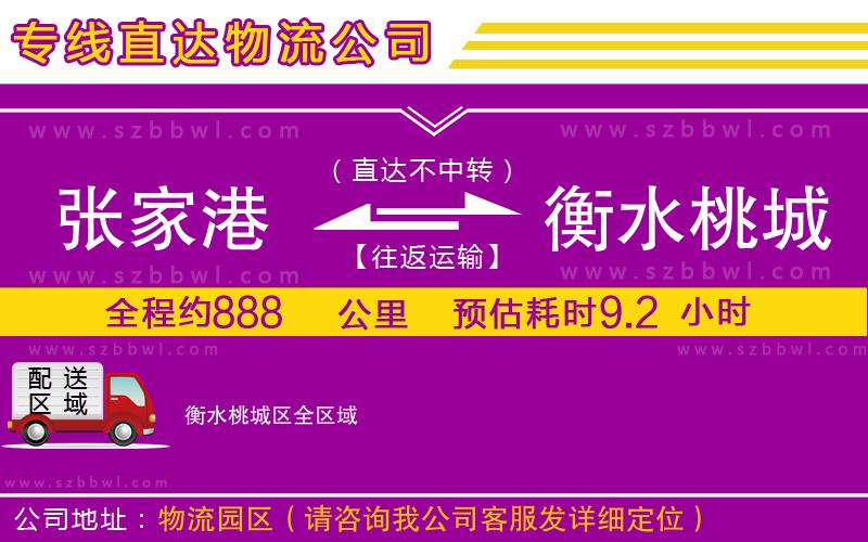 張家港到衡水桃城區(qū)物流專線