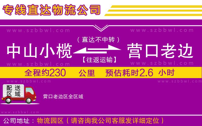 中山小欖到營(yíng)口老邊區(qū)物流專線