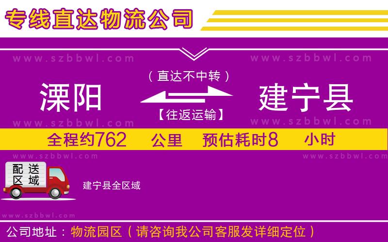 溧陽到建寧縣貨運(yùn)專線