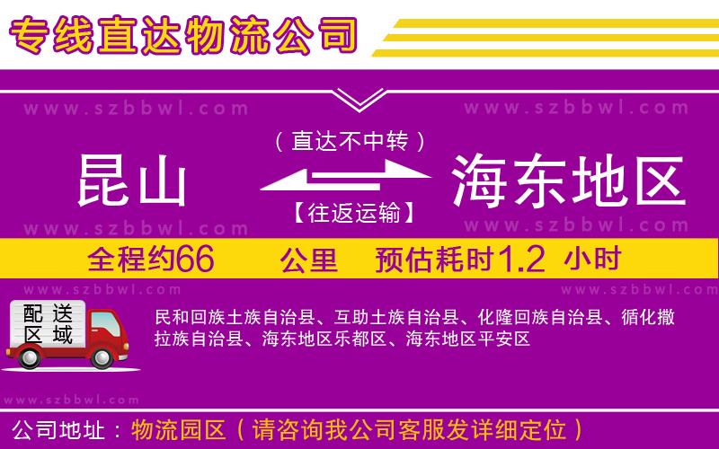 昆山到海東地區(qū)物流專線