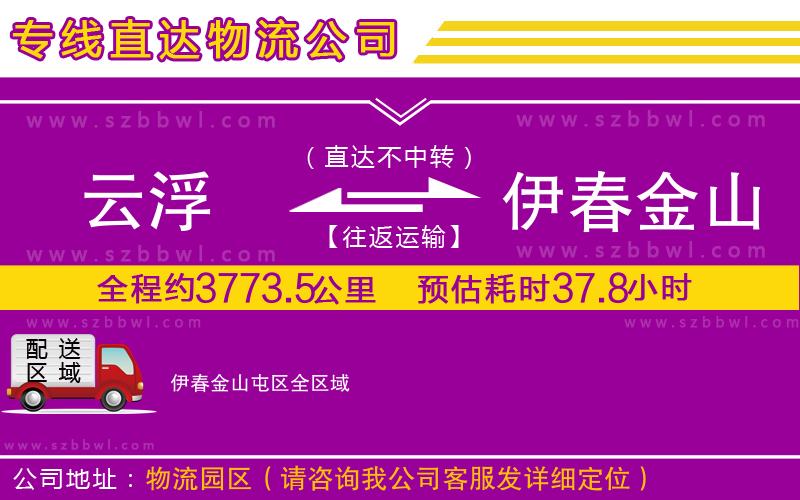 云浮到伊春金山屯區(qū)貨運專線