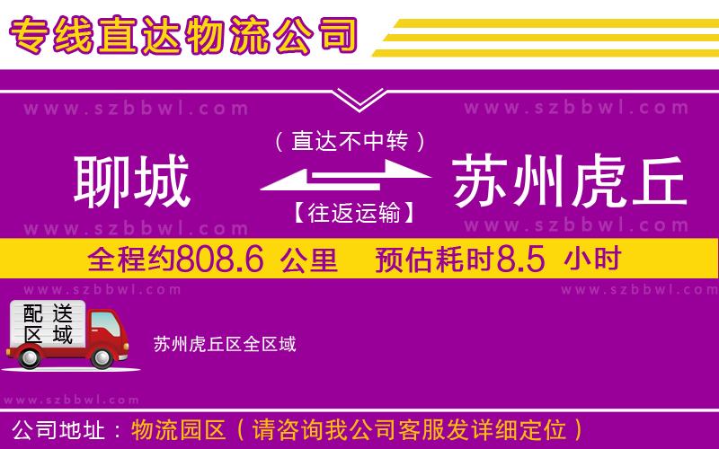 聊城到蘇州虎丘區(qū)物流公司