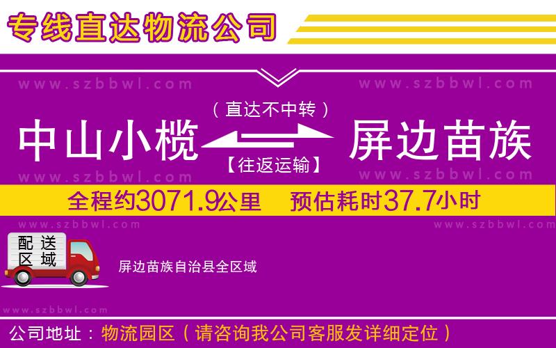 中山小欖到屏邊苗族自治縣物流專(zhuān)線(xiàn)