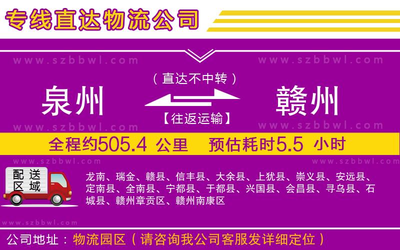 泉州到贛州物流專線