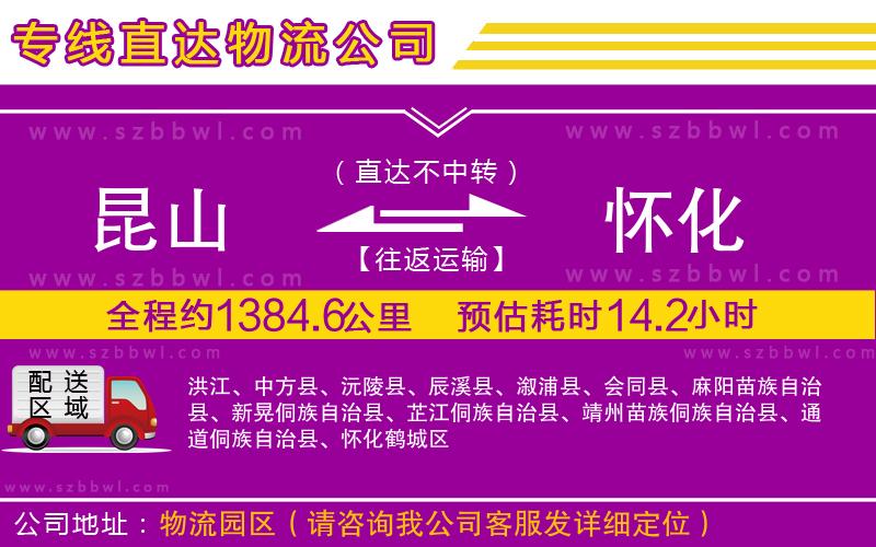 昆山到懷化物流專線