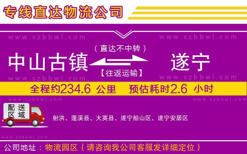 中山古鎮(zhèn)到遂寧物流專線