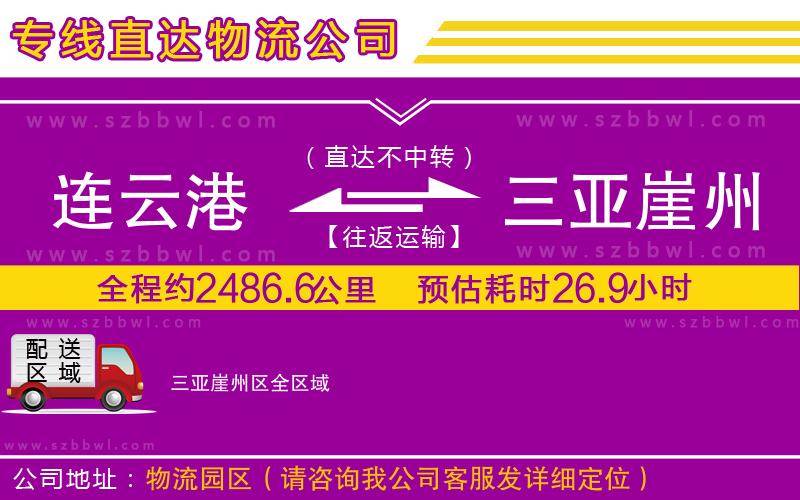 連云港到三亞崖州區(qū)貨運專線