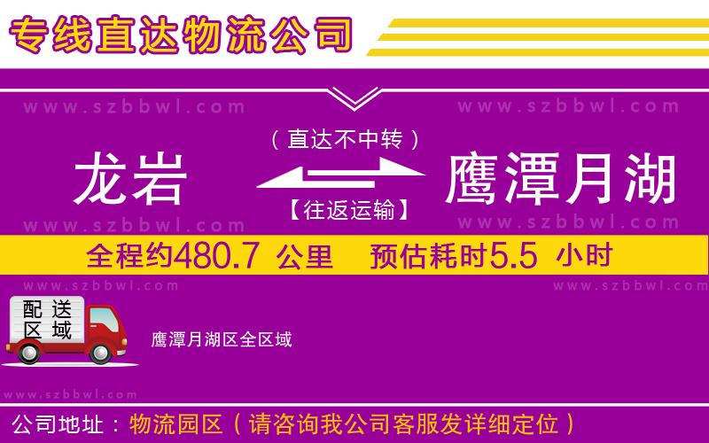 龍巖到鷹潭月湖區(qū)貨運(yùn)專線
