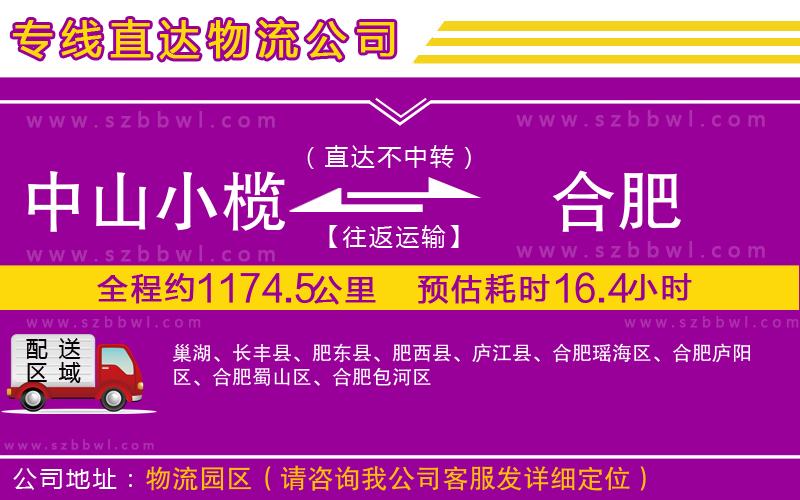 中山小欖到合肥物流專(zhuān)線