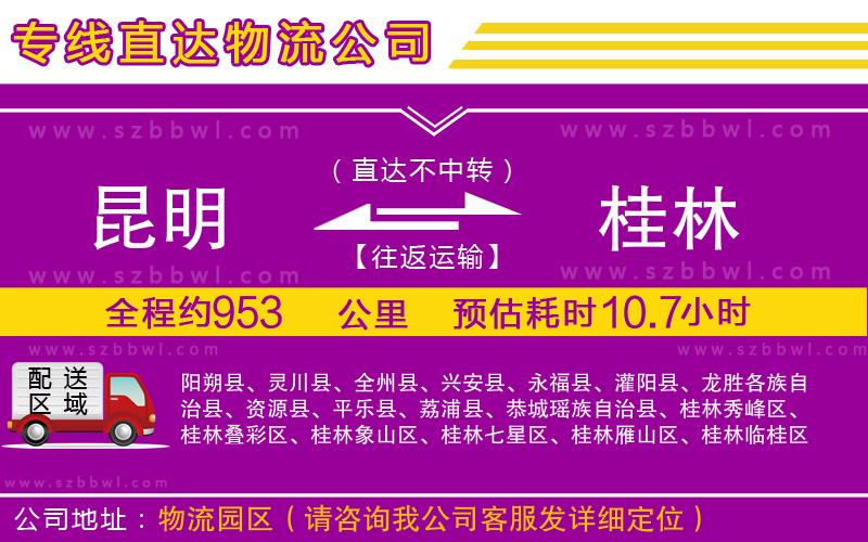 昆明到桂林物流專線