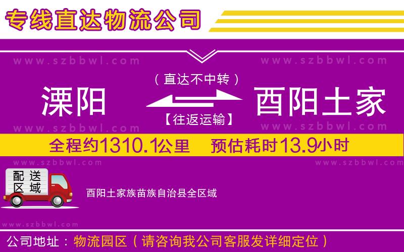 溧陽(yáng)到酉陽(yáng)土家族苗族自治縣貨運(yùn)專線