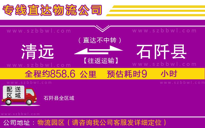 清遠到石阡縣貨運專線