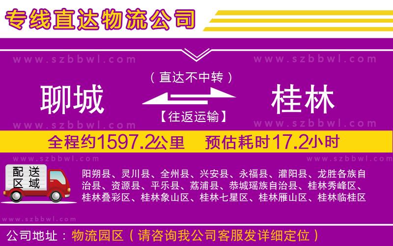 聊城到桂林物流專線