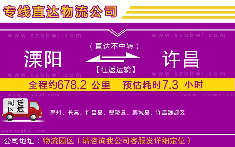 溧陽到許昌貨運(yùn)專線
