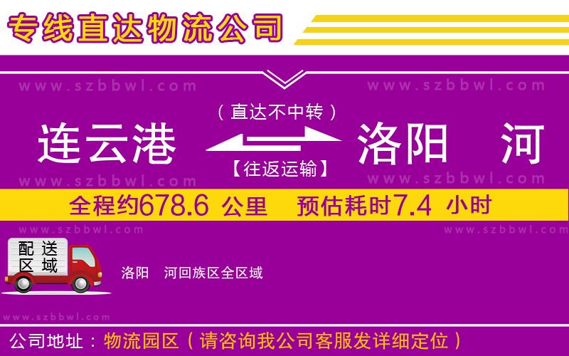 連云港到洛陽(yáng)瀍河回族區(qū)貨運(yùn)專線