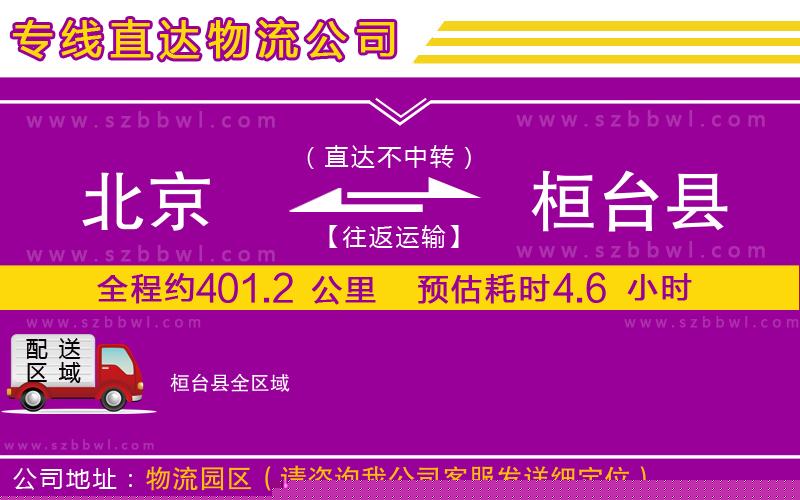 北京到桓臺(tái)縣物流專線