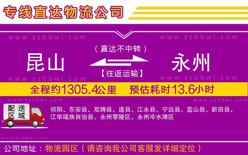 昆山到永州物流專線